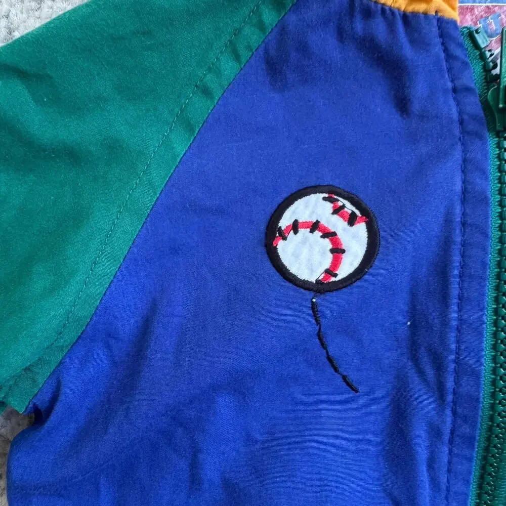 Vtg 1980s 1990s Weather Tamer Colorblock Baseball Jacket